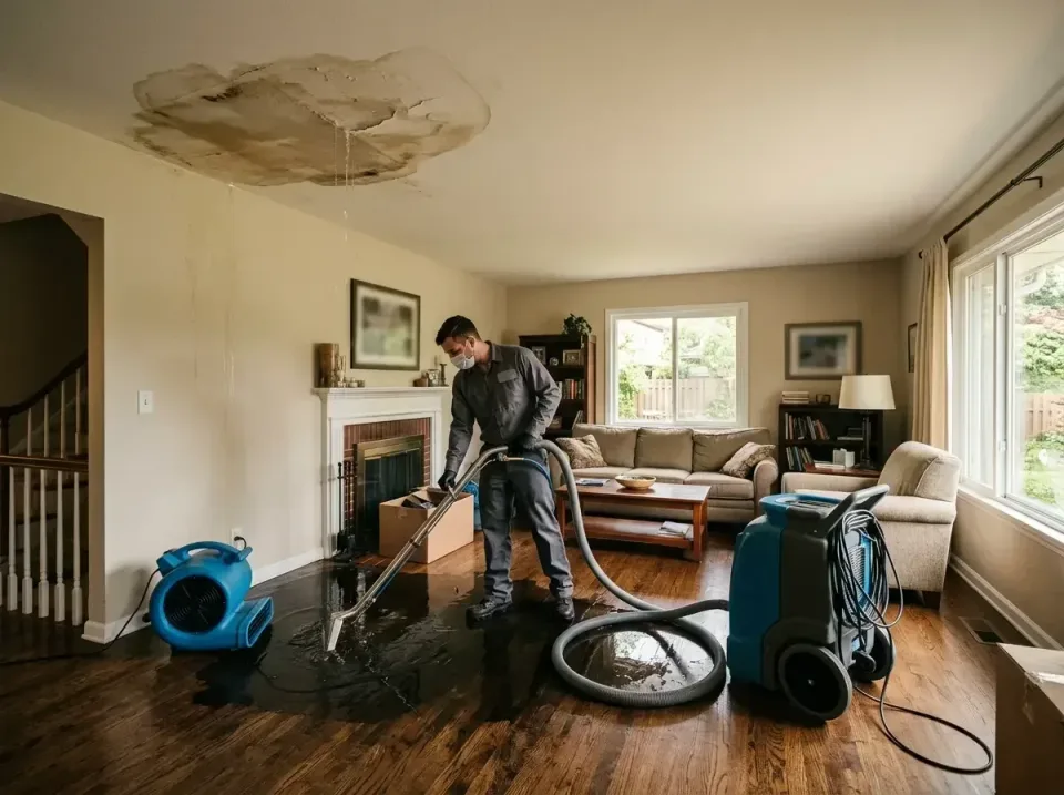 attic-pipe-burst-ceiling-drip-008 — frequently asked questions, Water Damage Restoration & Carpet Care in Lebanon, IL